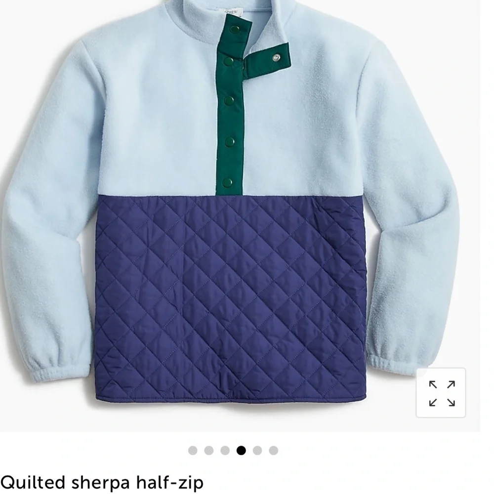 Quilted half zip Sherpa